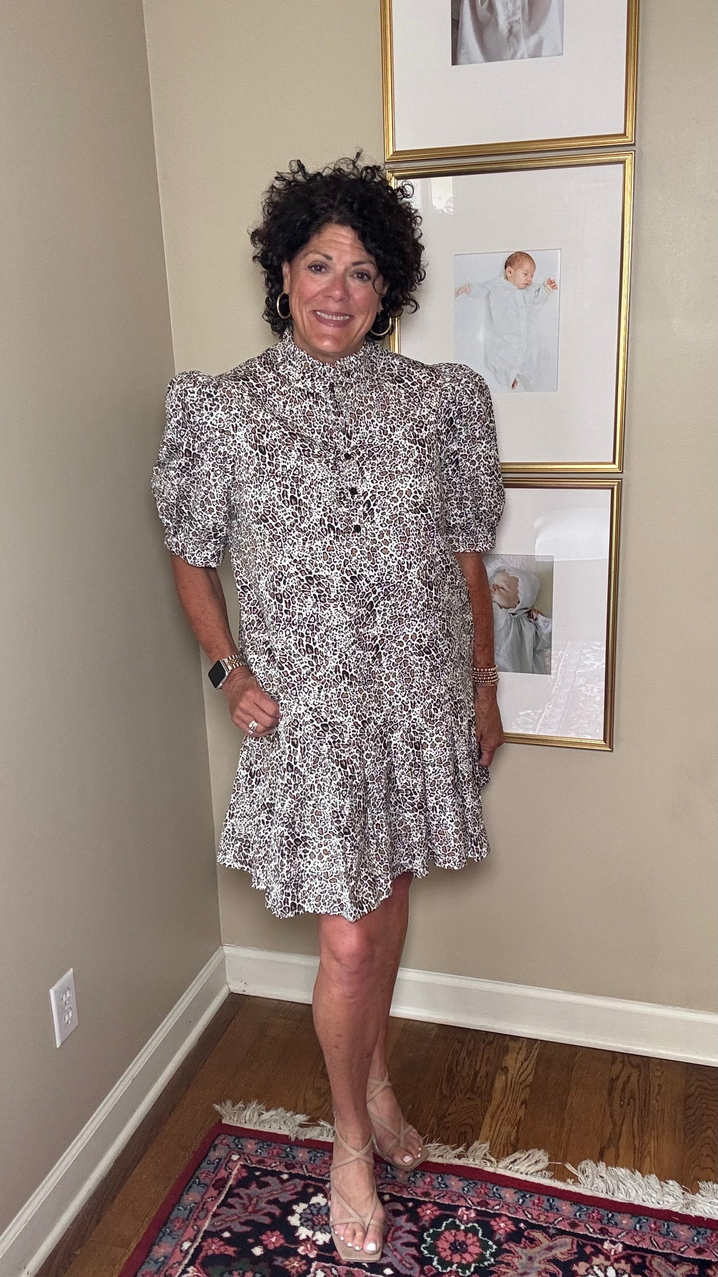 Leopard Pleated Dress