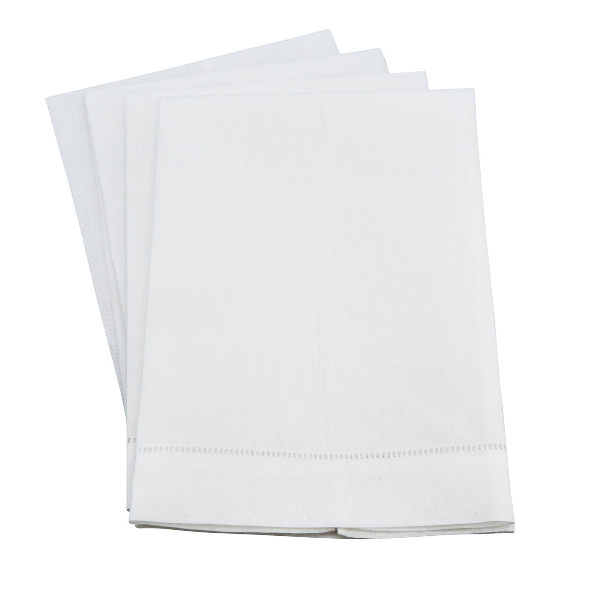 Linen Blend Hemstitched Guest Towel