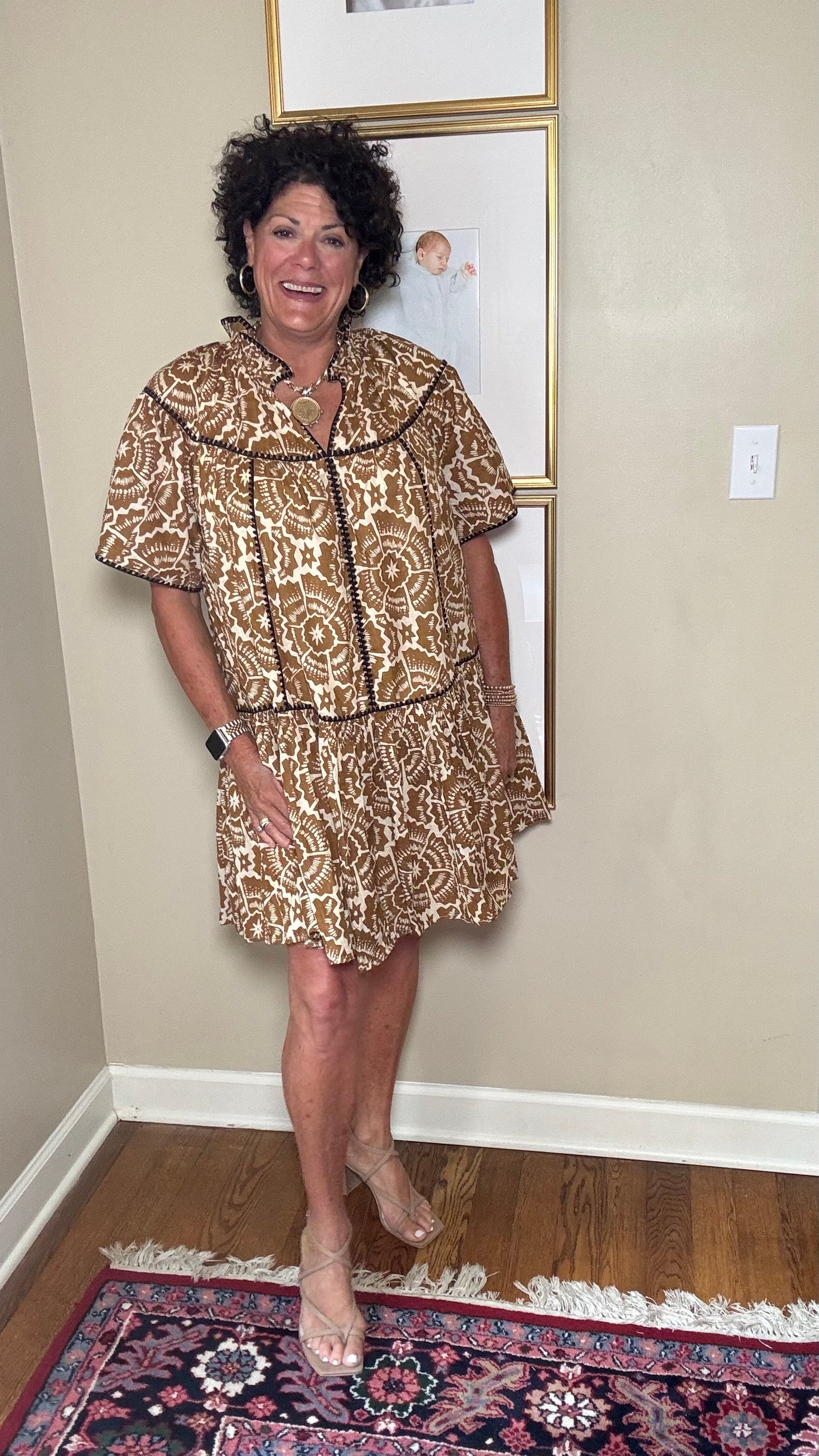 Uncle Frank Shell Dress with Trim