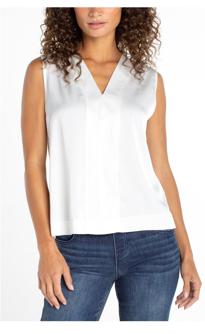 Liverpool Whipped Cream Sleeveless Top
