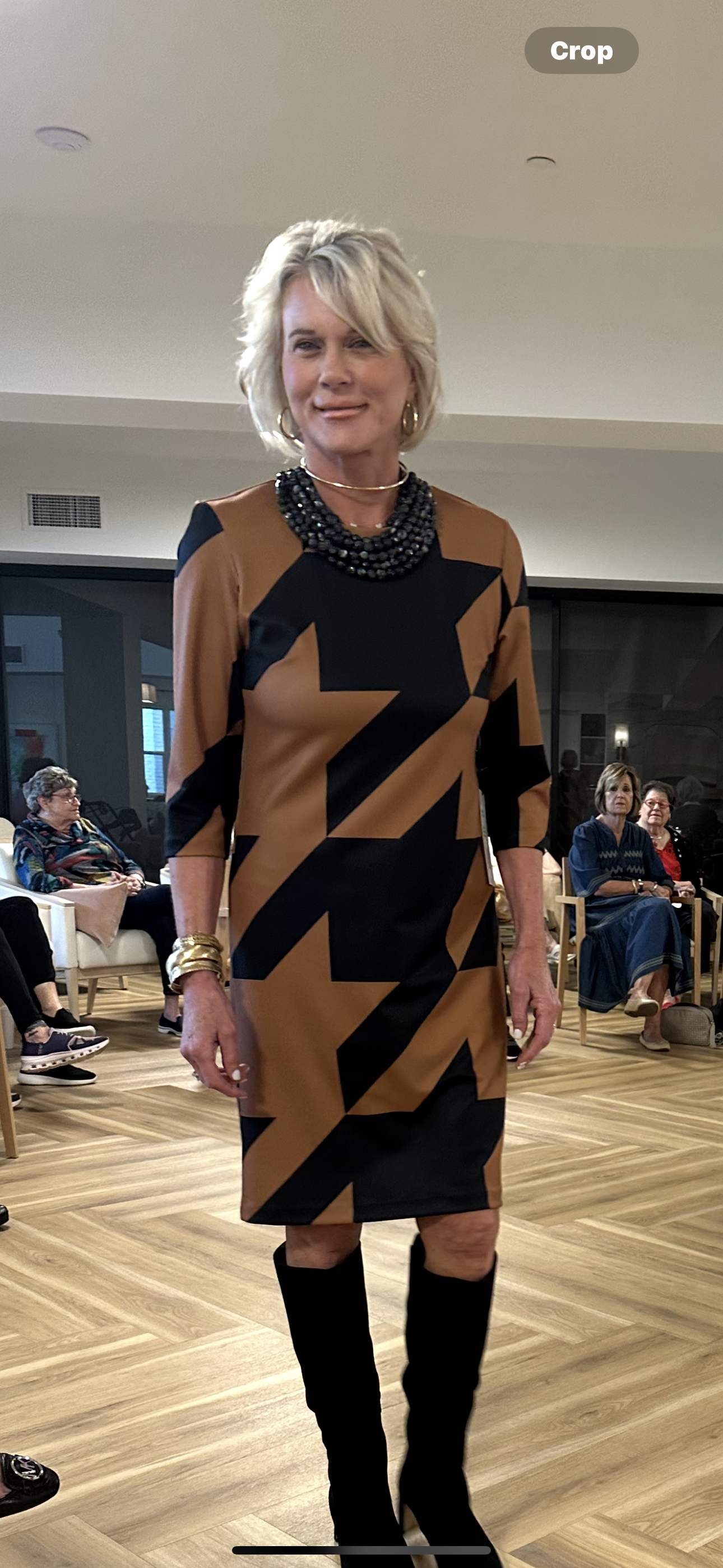 Scapa Golden Brown and Black Dress