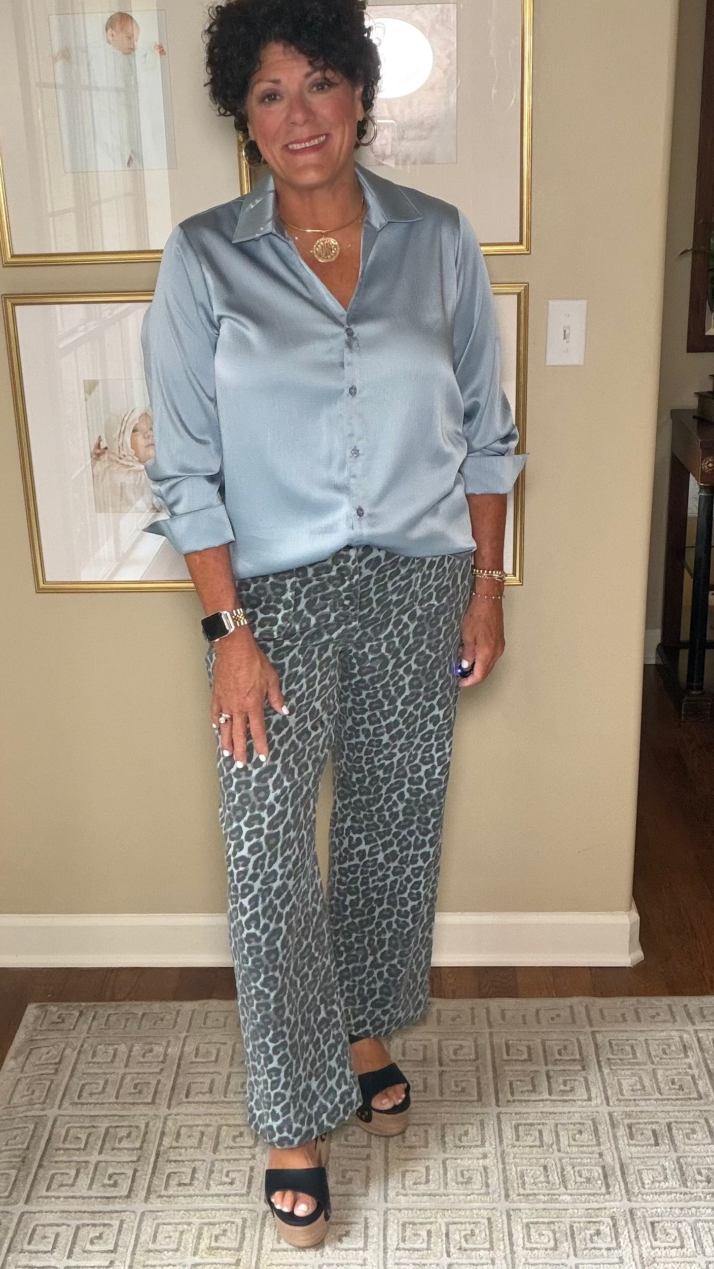 APNY Blue Animal Print Jean
