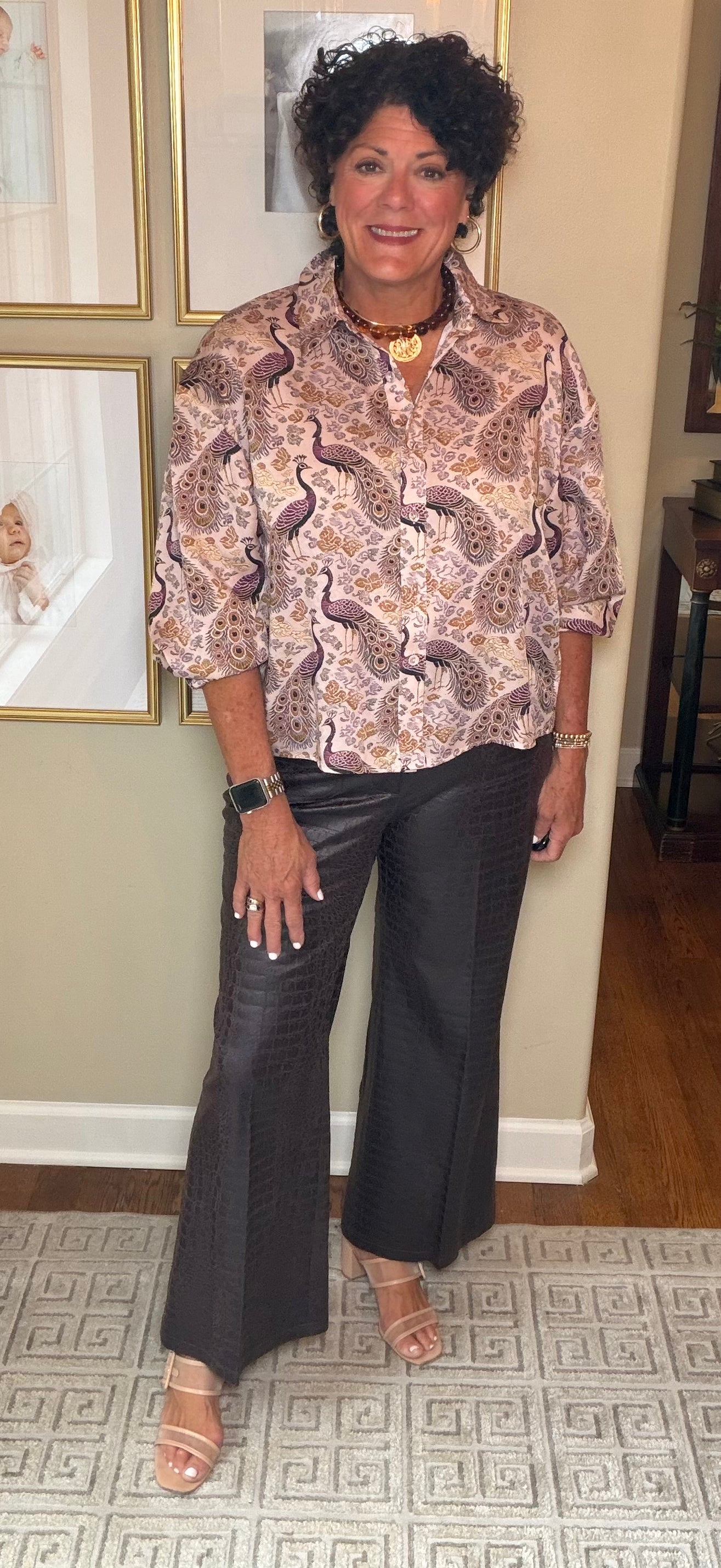 Joy Joy Imperial Plume Crop Blouse