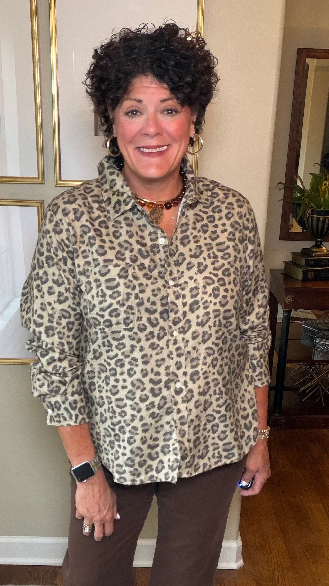 Nic & Zoe Animal Print Shirt