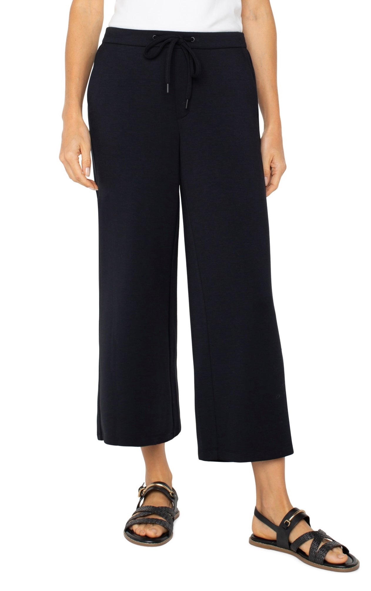 Liverpool Black Cropped Pull-On Trouser
