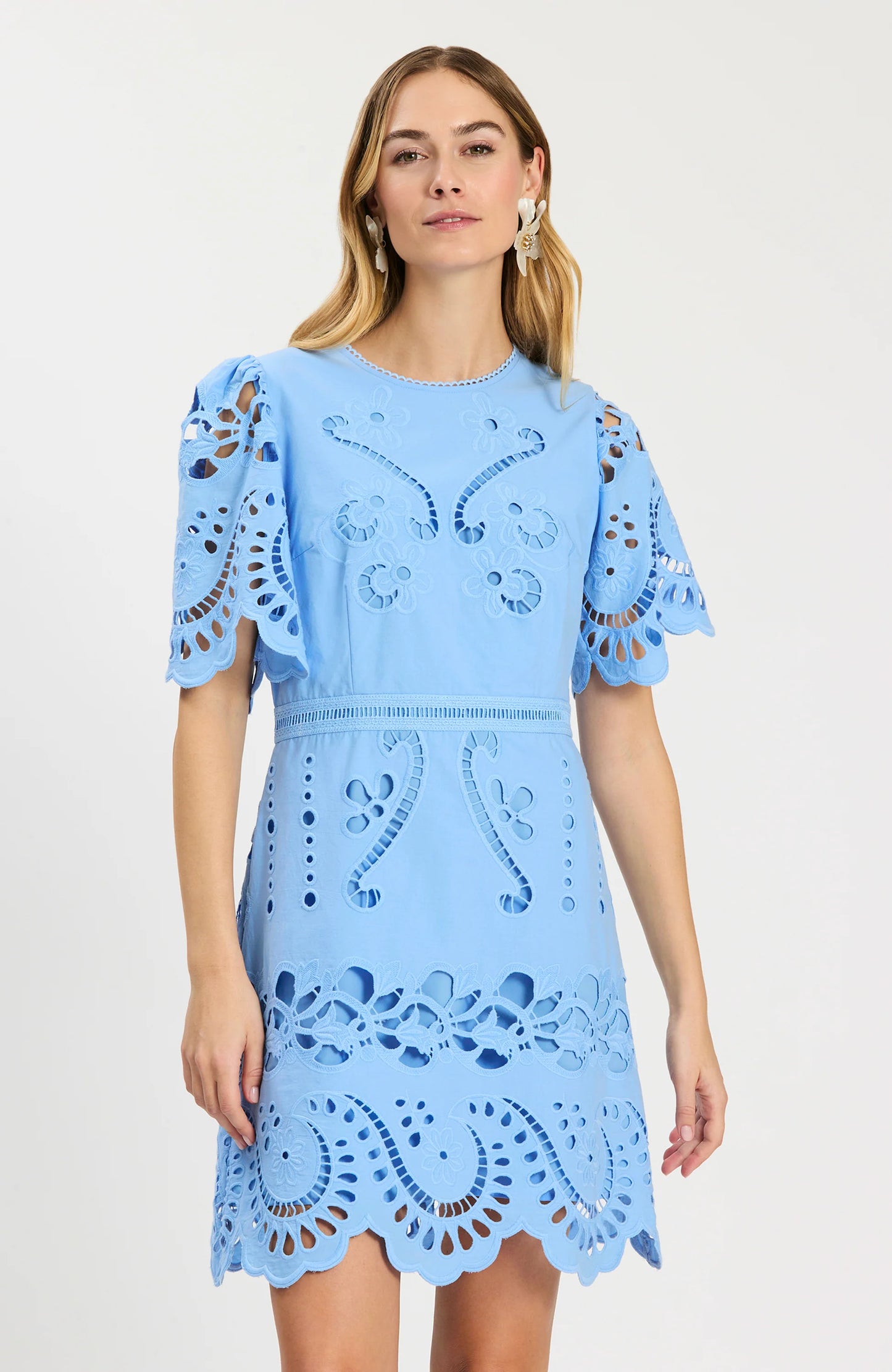 Tyler Boe Vista Blue Lacy Dress