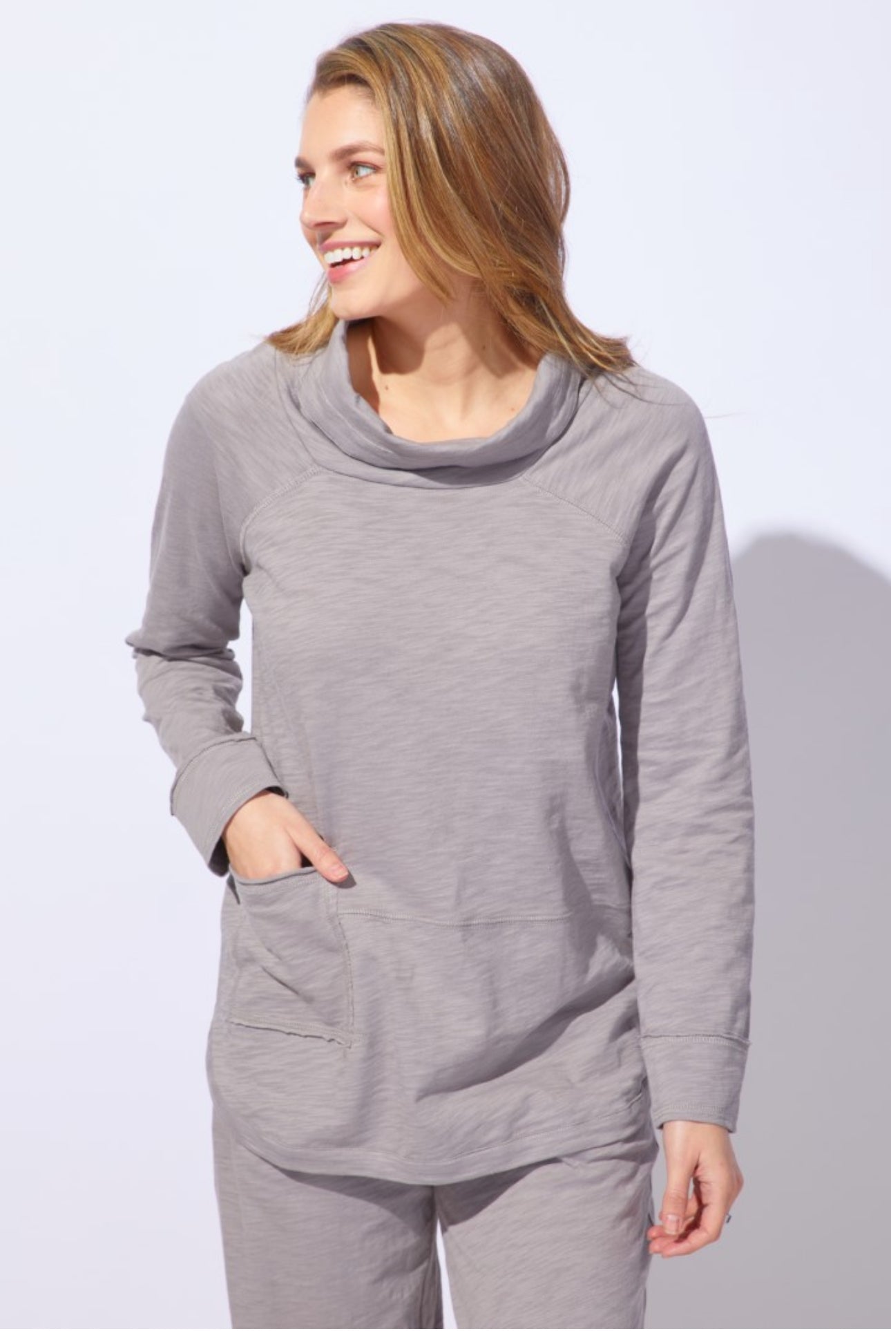 Escape Cotton Cowl Neck Top