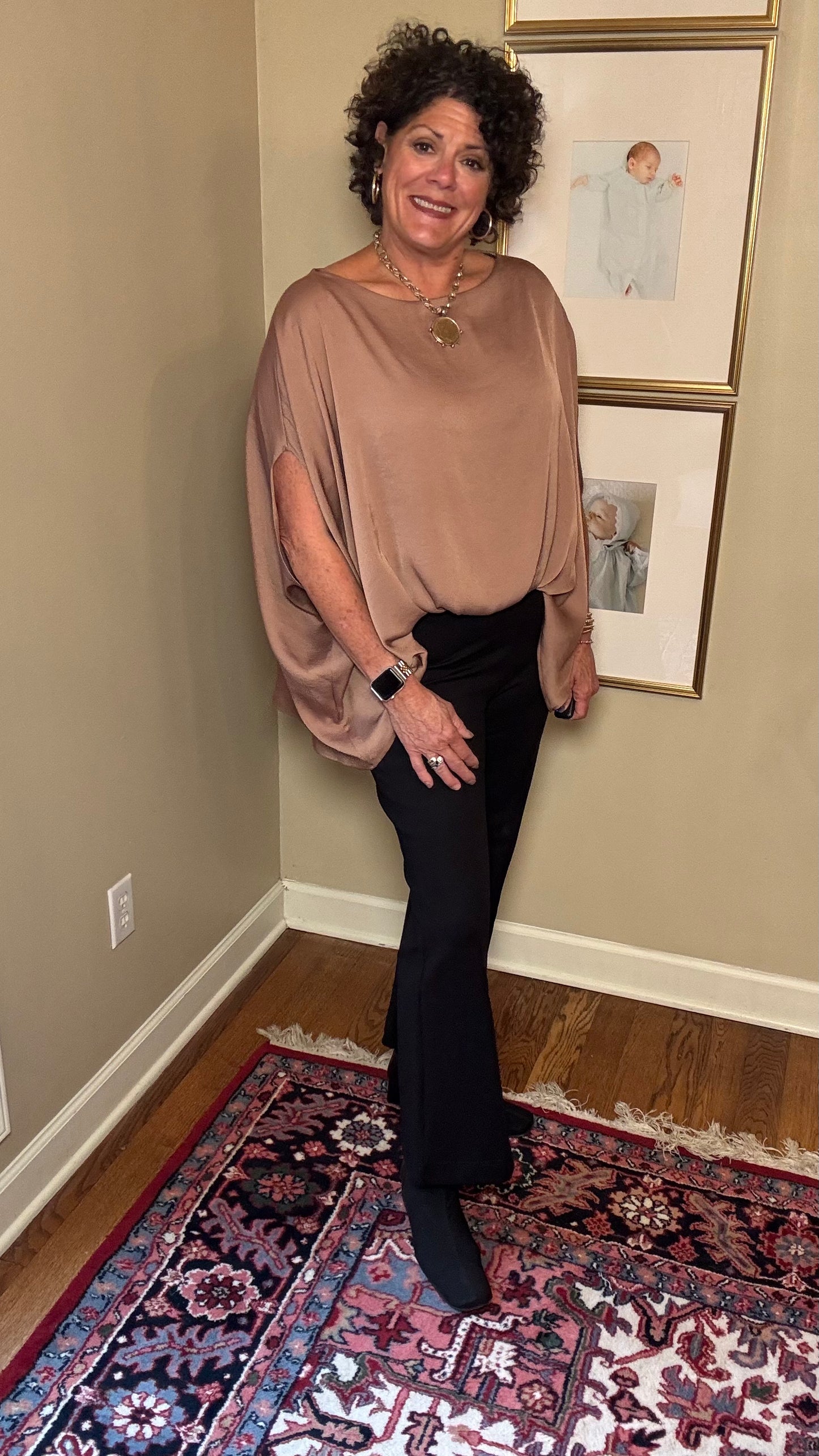 KLd-Mocha Sateen Kimona Top