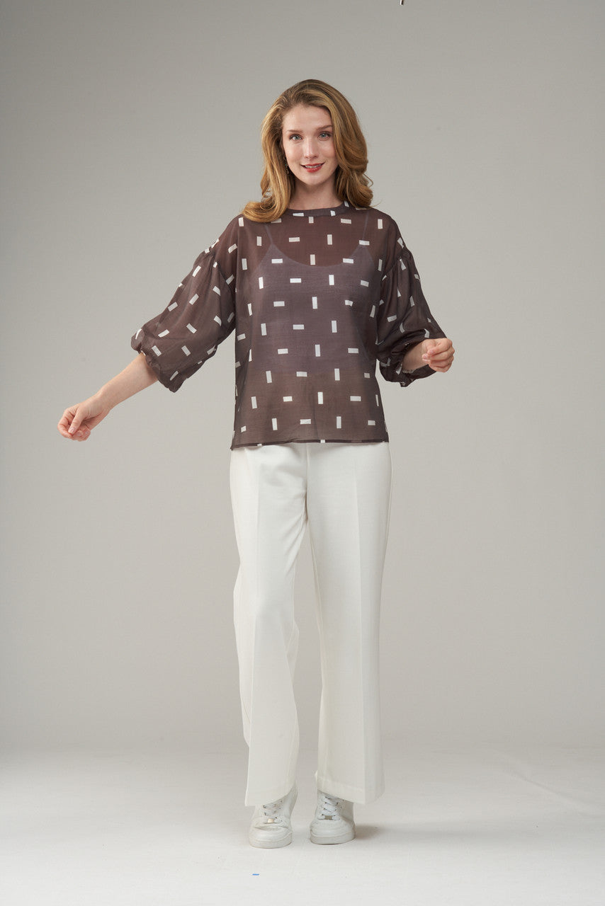 InSight Confetti Mocha Top