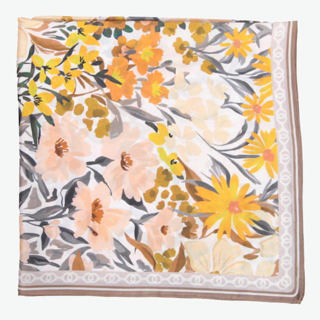 S26074 100% Polyester Lightweight Square Scarf: 02 Blue