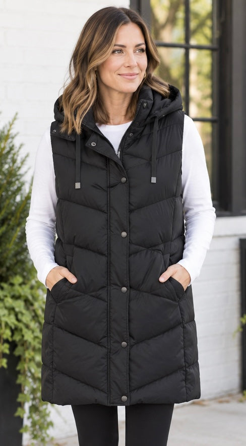 Charlie paige black long vest