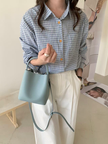 P26064 Top Handle Microfiber Leather Crossbody Bag w/Pouch: 06 Blue
