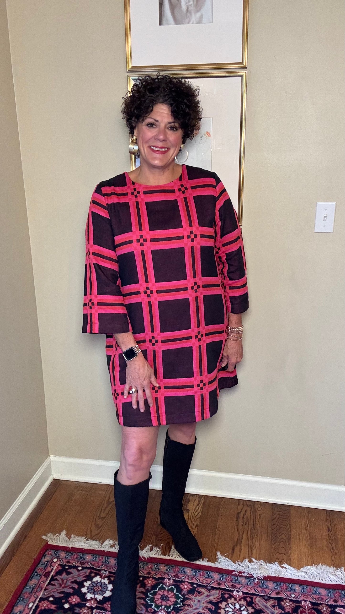 Uncle Frank Plaid Shift Dress