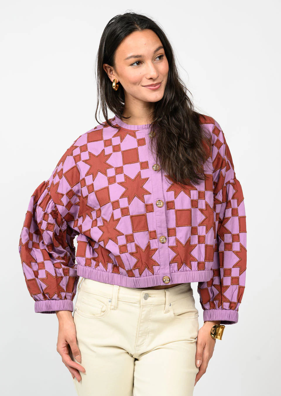 Ivy Jane Quilted Star Jacket in Lavendar