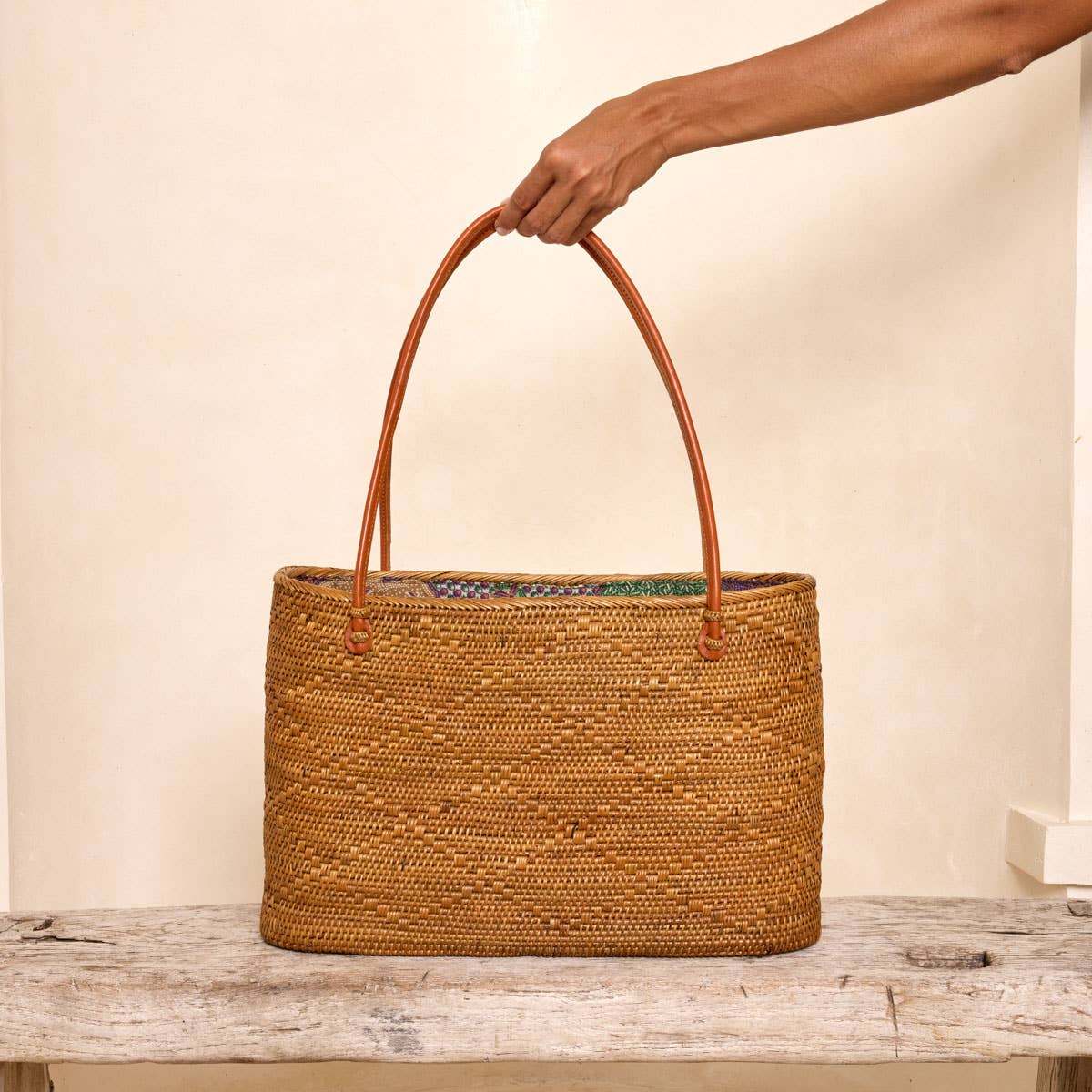 Ata Vine Tote Bags - 3 Sizes, Small Medium and Large: Medium