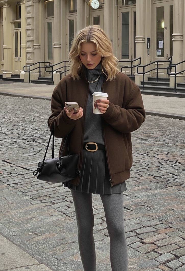Suede Belt with Organic Shape Buckle | Everyday accessory: Chocolate / Large