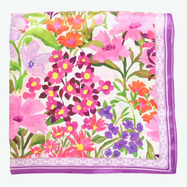 S26074 100% Polyester Lightweight Square Scarf: 02 Blue