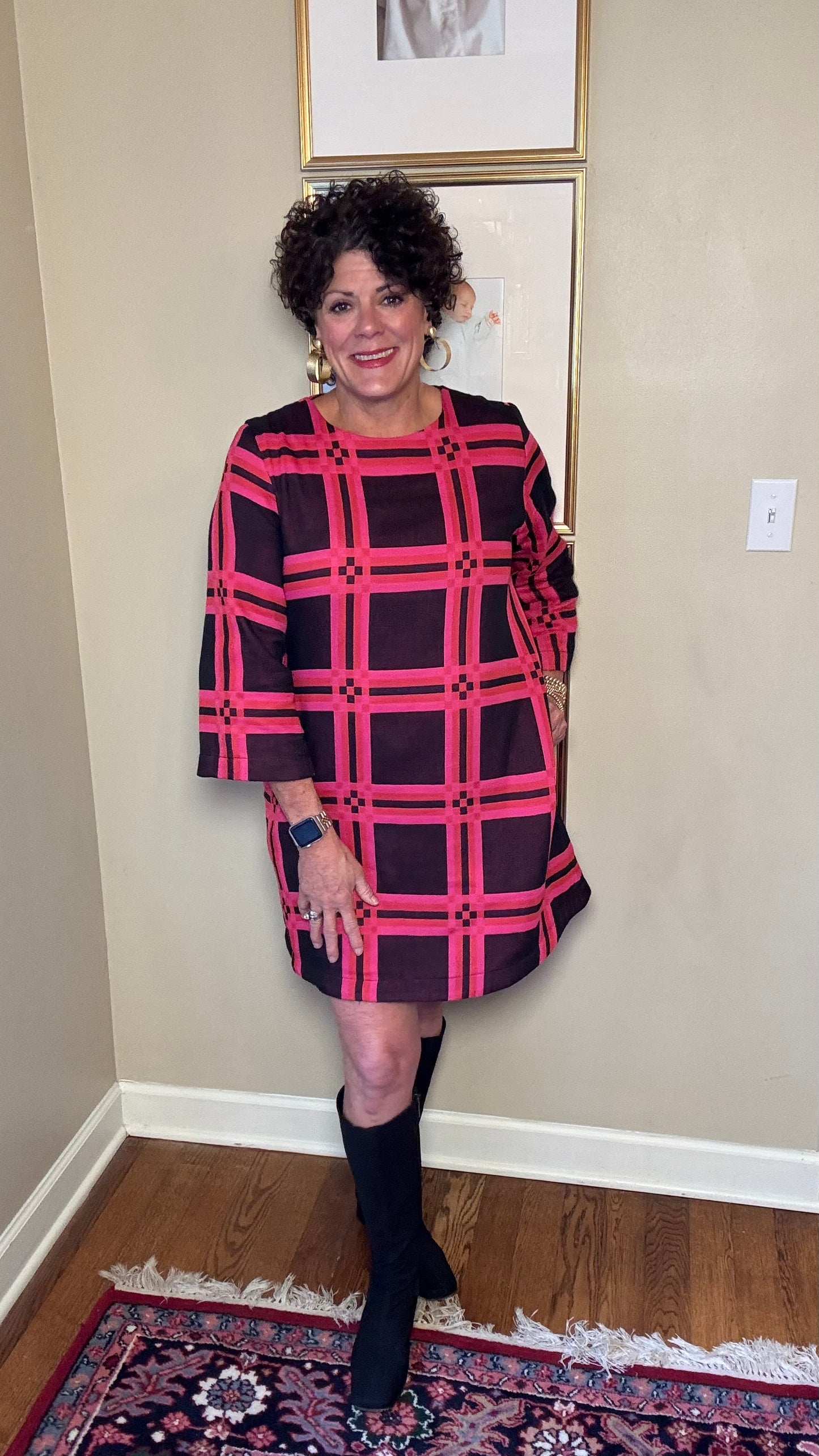 Uncle Frank Plaid Shift Dress