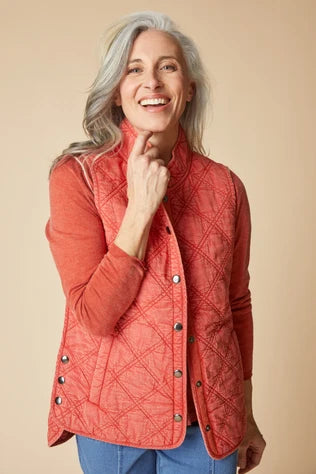 Habitat Quilted Cotton WindJammer Vest (Sienna)