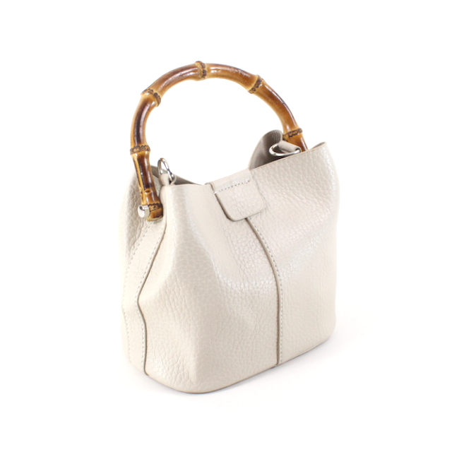 P23052 Bamboo Top Handle Crossbody Bag w/Cosmetic Pouch: 07 Green
