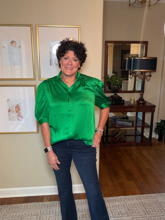 Jade Ruched Sleeve Shirt