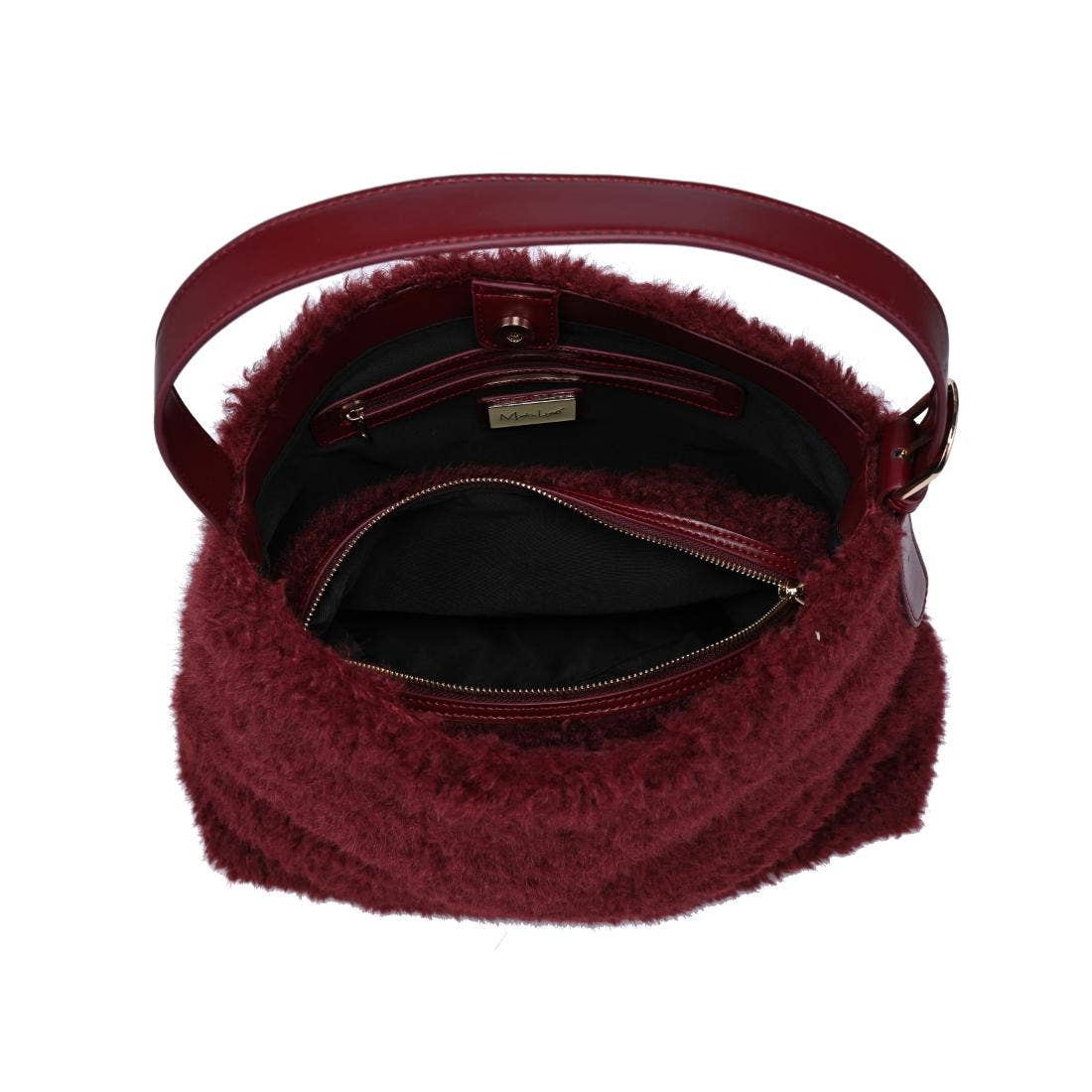 Neve Sherpa Tote: Burgundy