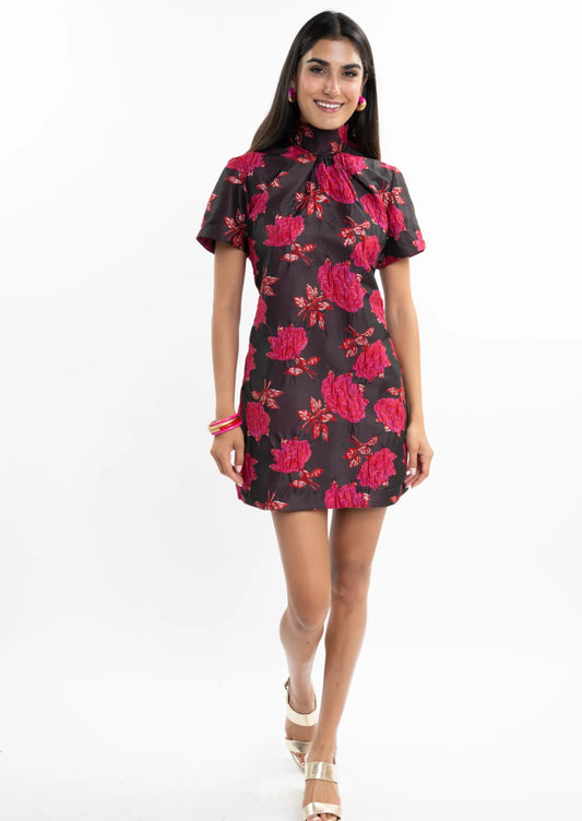 Uncle Frank Jacquard Bow Back Dress