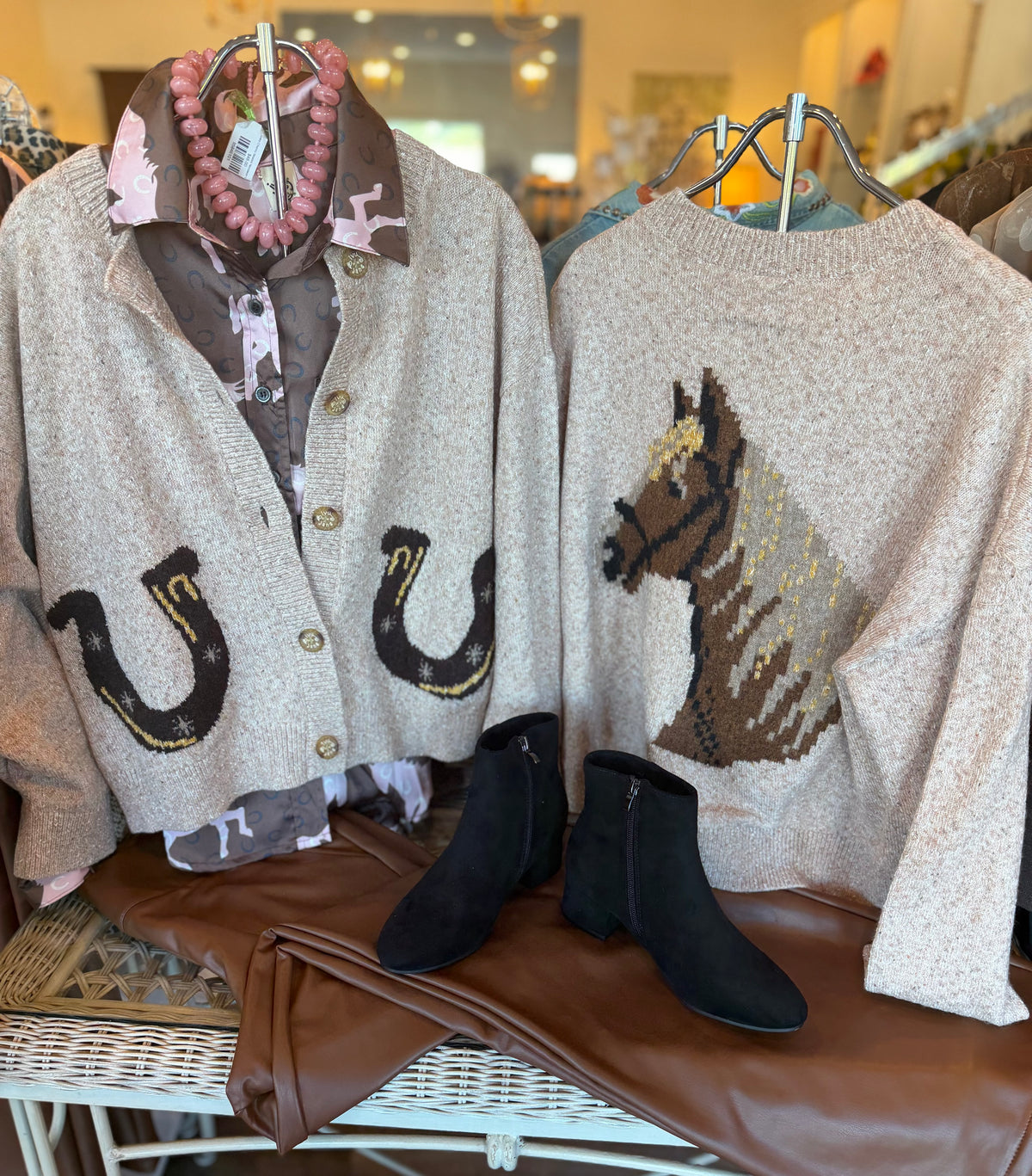Ivy Jane Sweater with Horse & Horseshoe