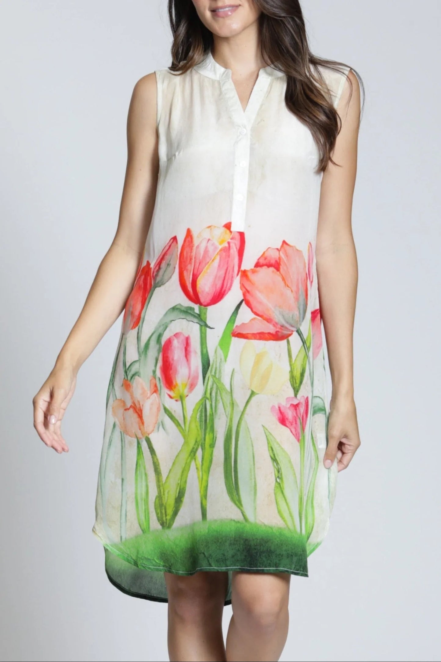 APNY Green Multi Short Dress (Tulip)