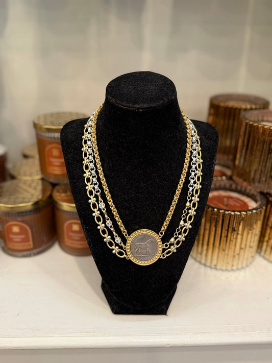 Michele Busch Dutton Ranch Coin Necklace