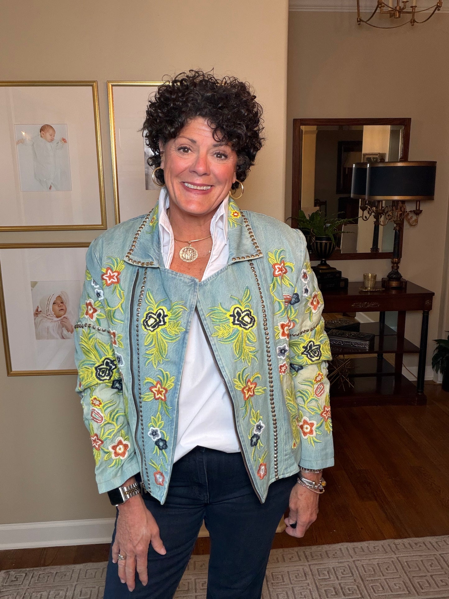Aratta embroidered denim jacket