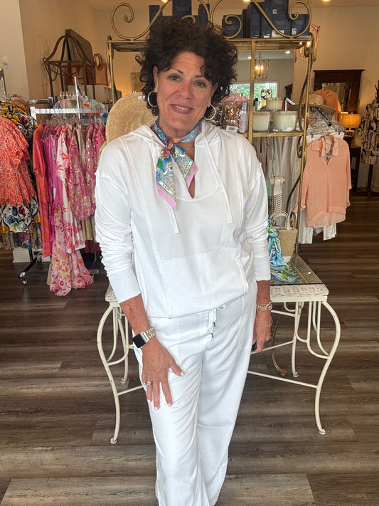 Wearable White Rosalyn Hoodie