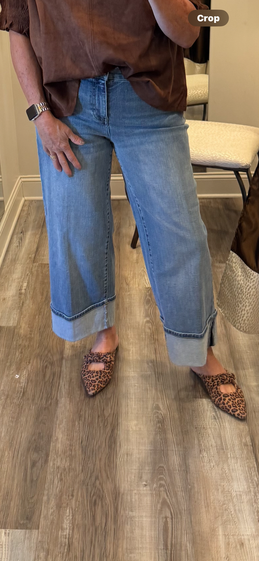 Liverpool Morgan Cuffed Wide Leg (Klamath)