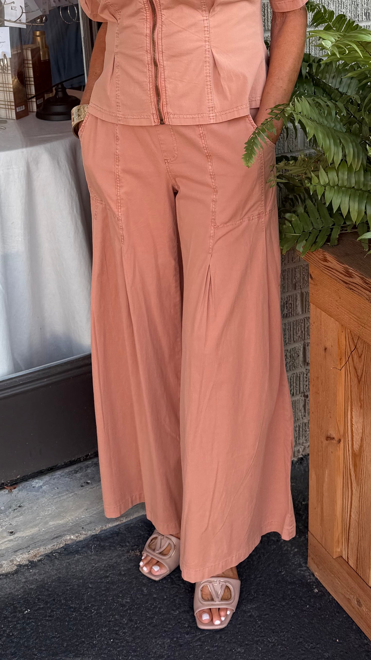Wearable Kyler Wide Leg Pant (Clay)