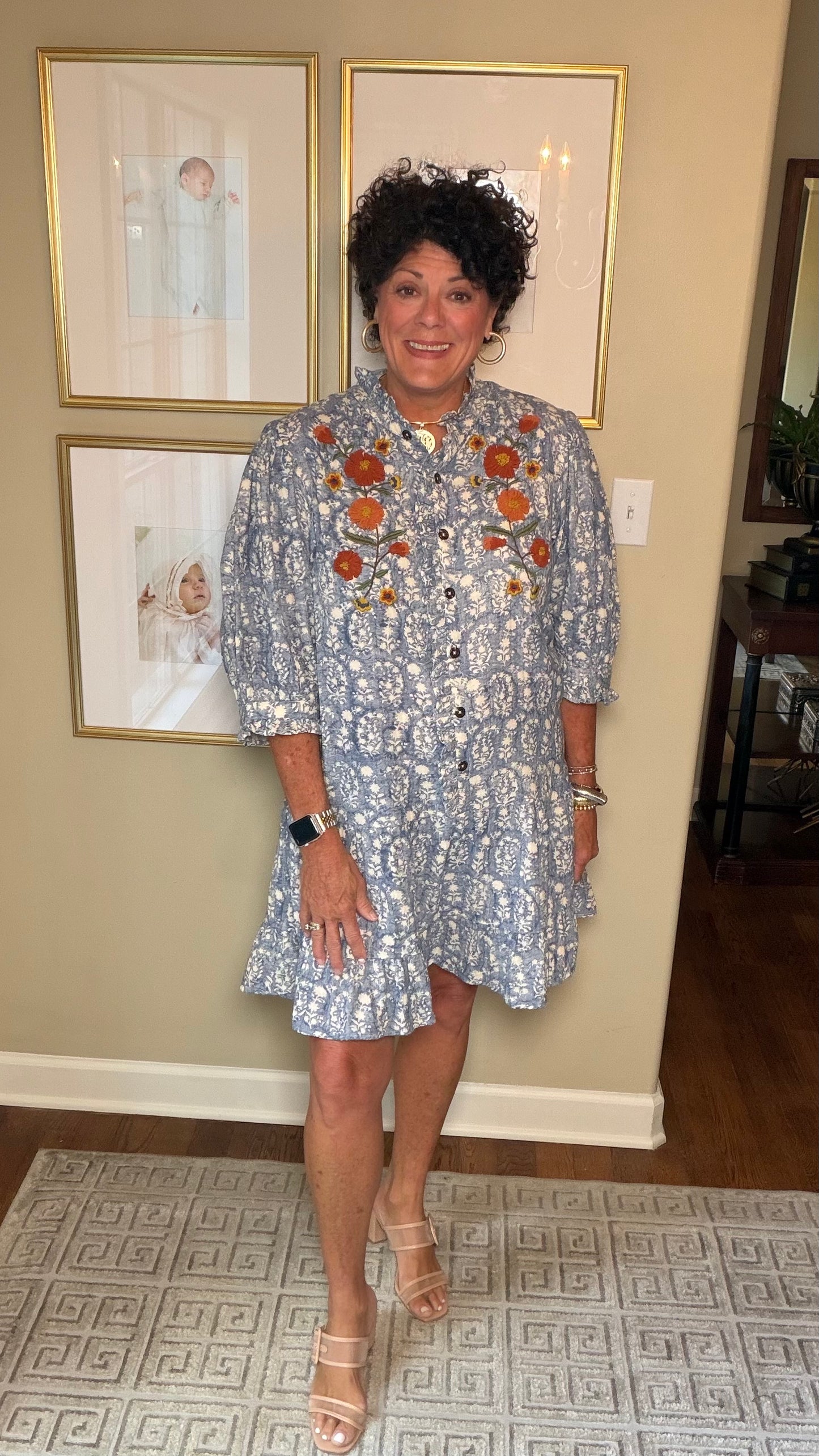 Uncle Frank Ribbed Embroidered Dress