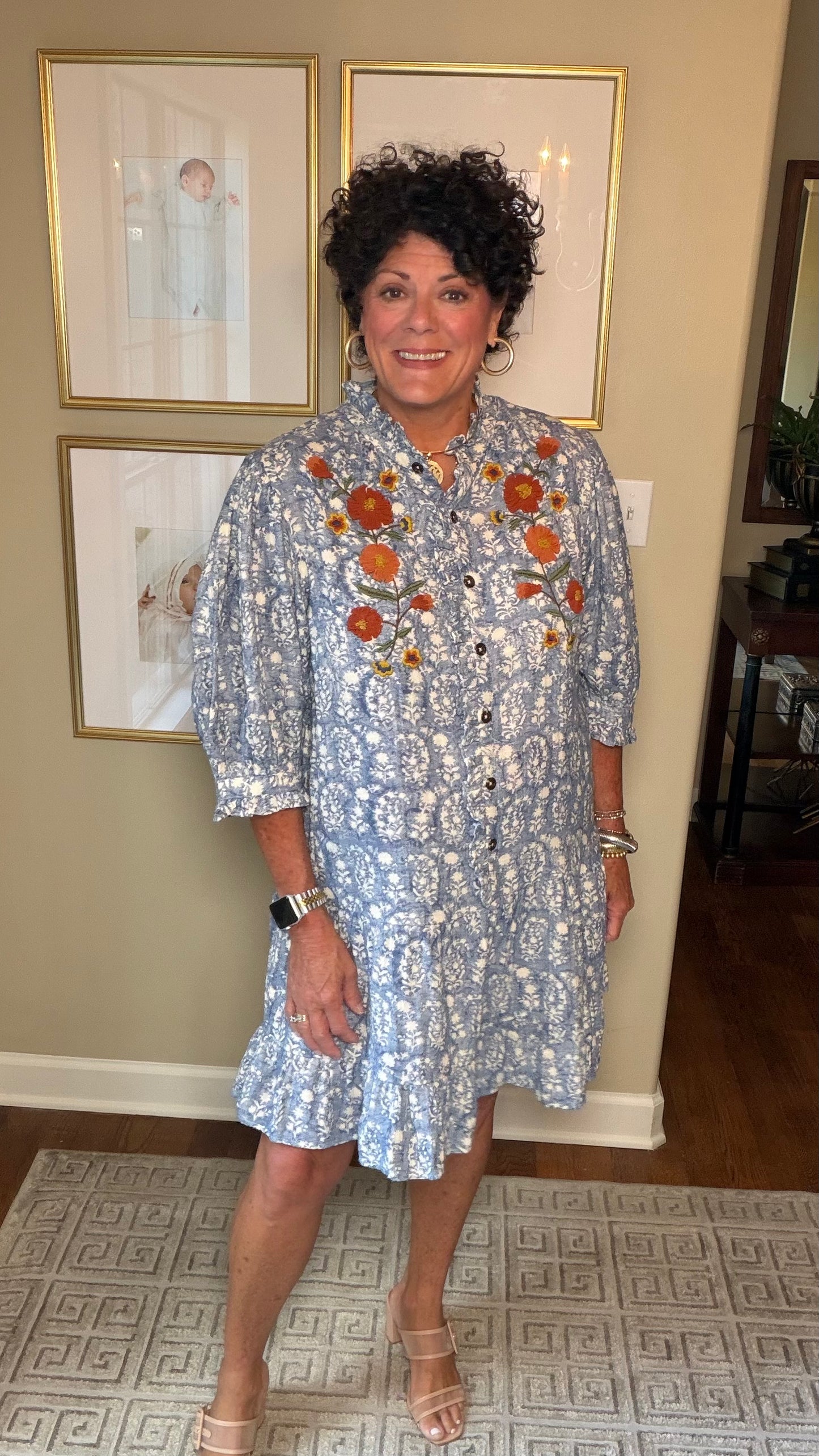 Uncle Frank Ribbed Embroidered Dress