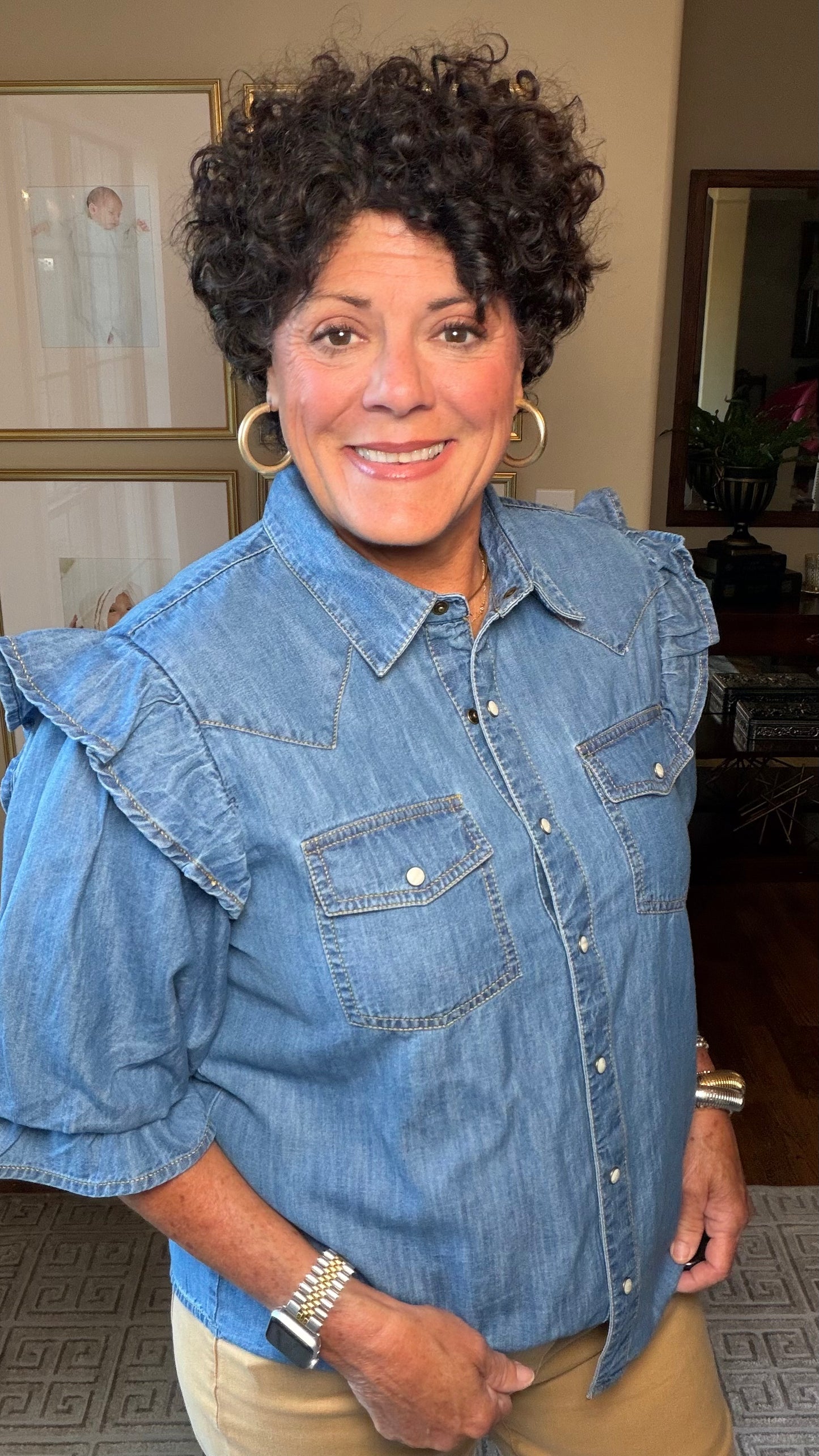 Sister Mary Indigo Top