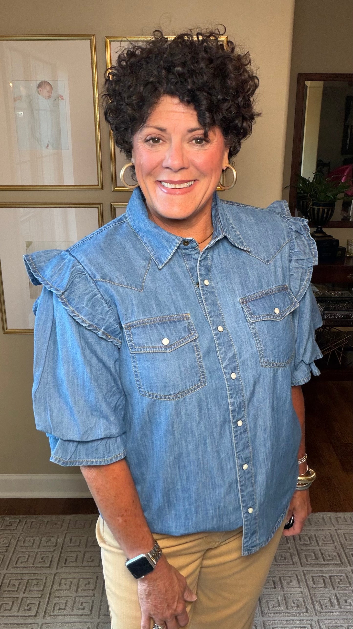 Sister Mary Indigo Top