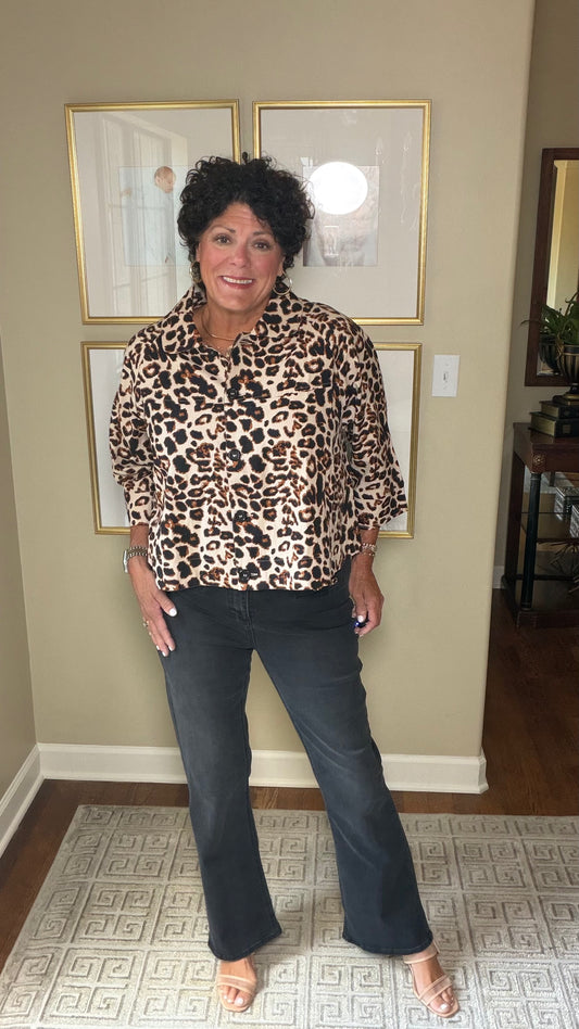 Ivy Jane Leopard Swing Jacket