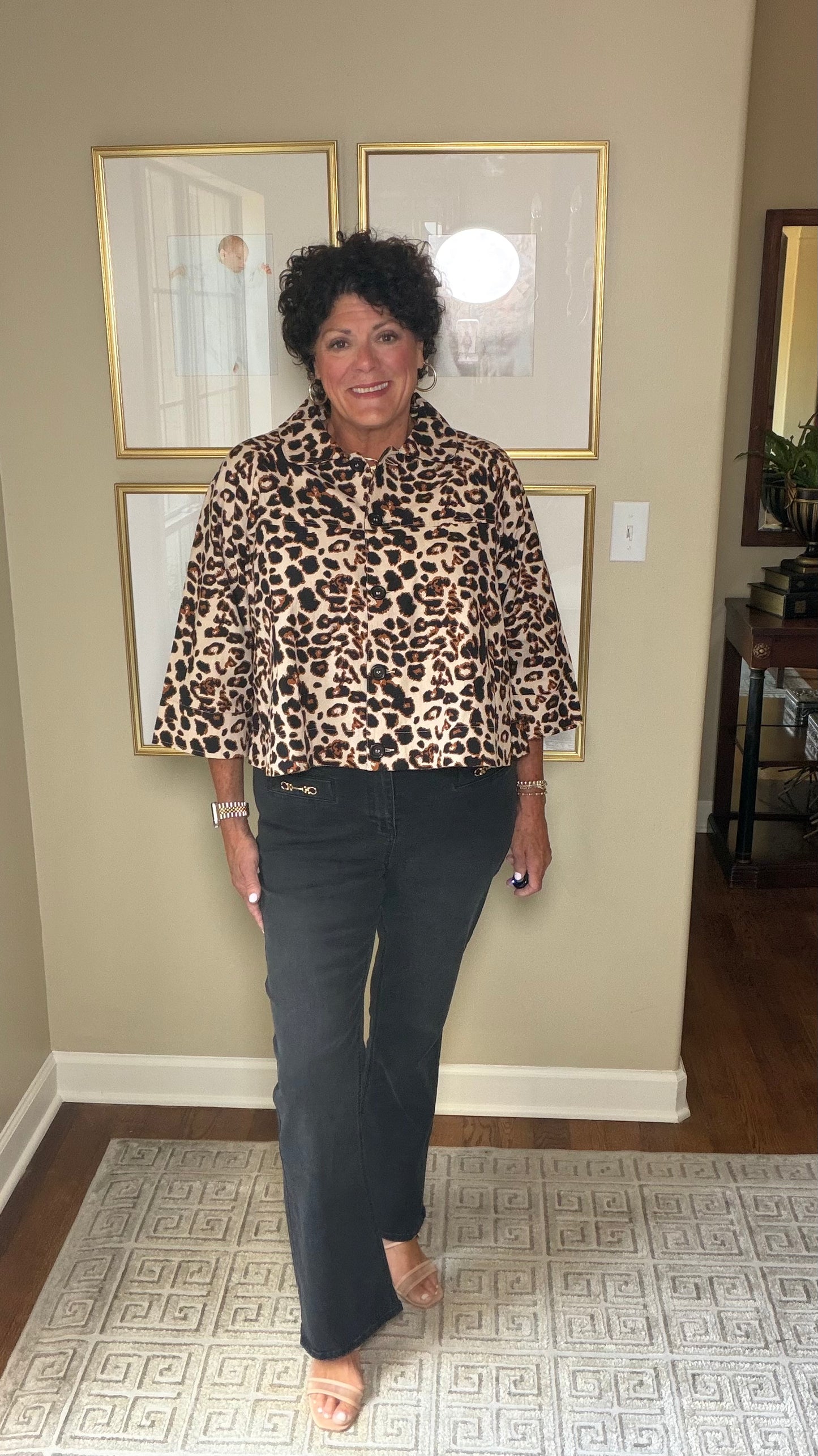 Ivy Jane Leopard Swing Jacket