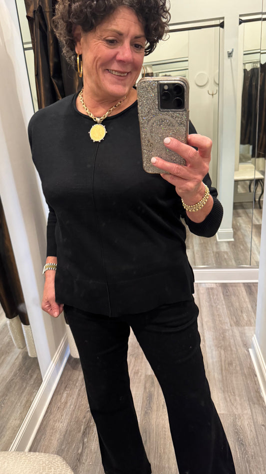 Metric Oversized Sweater with Rollover Neck