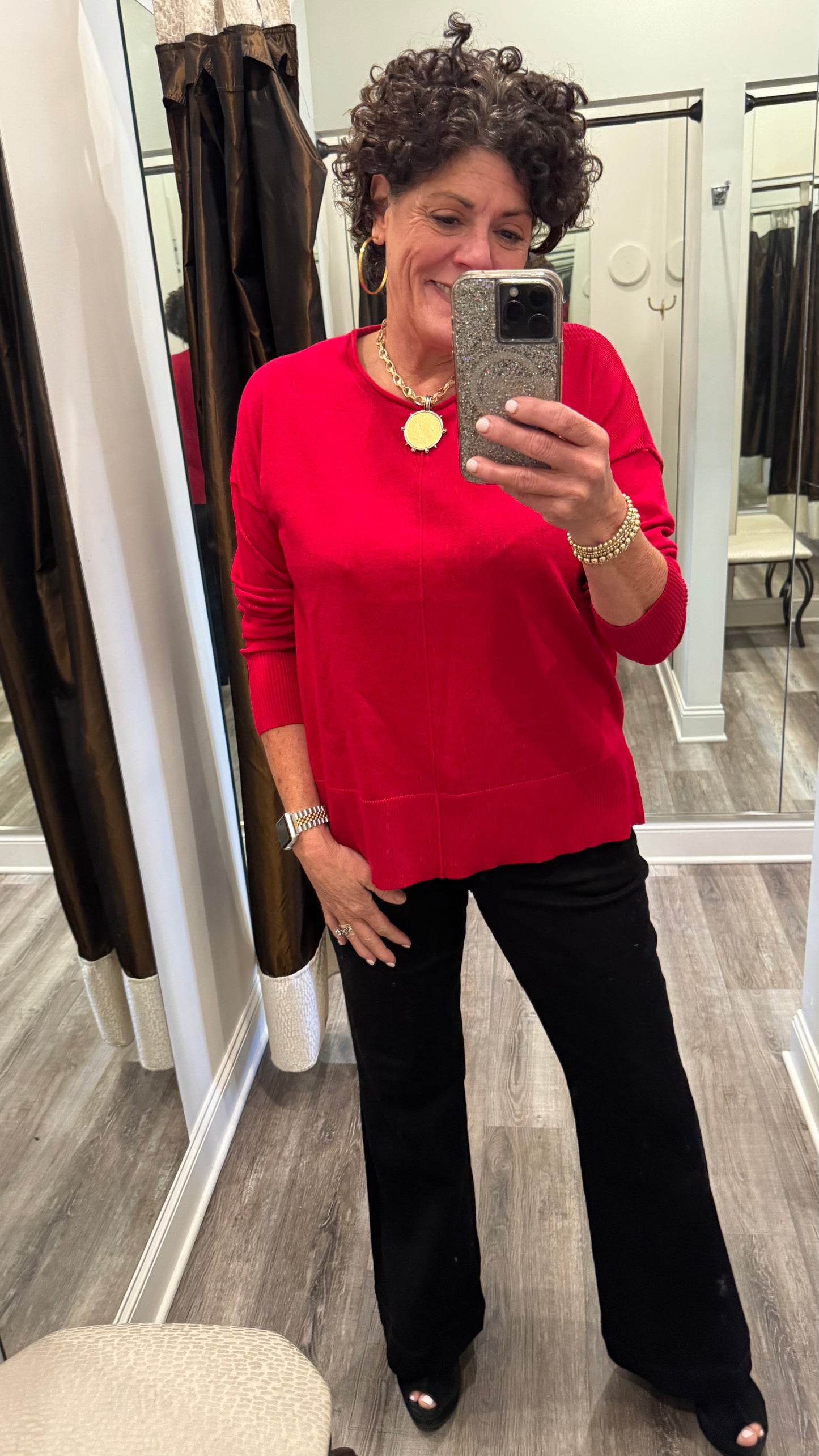 Metric Oversized Sweater with Rollover Neck
