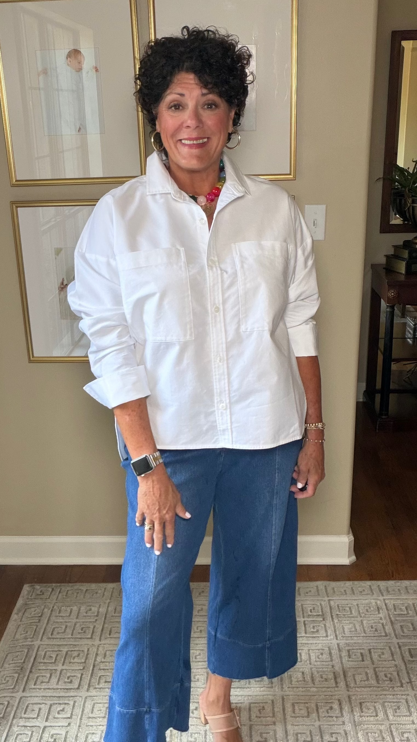 Habitat Travel Boxy Boyfriend Shirt (White)