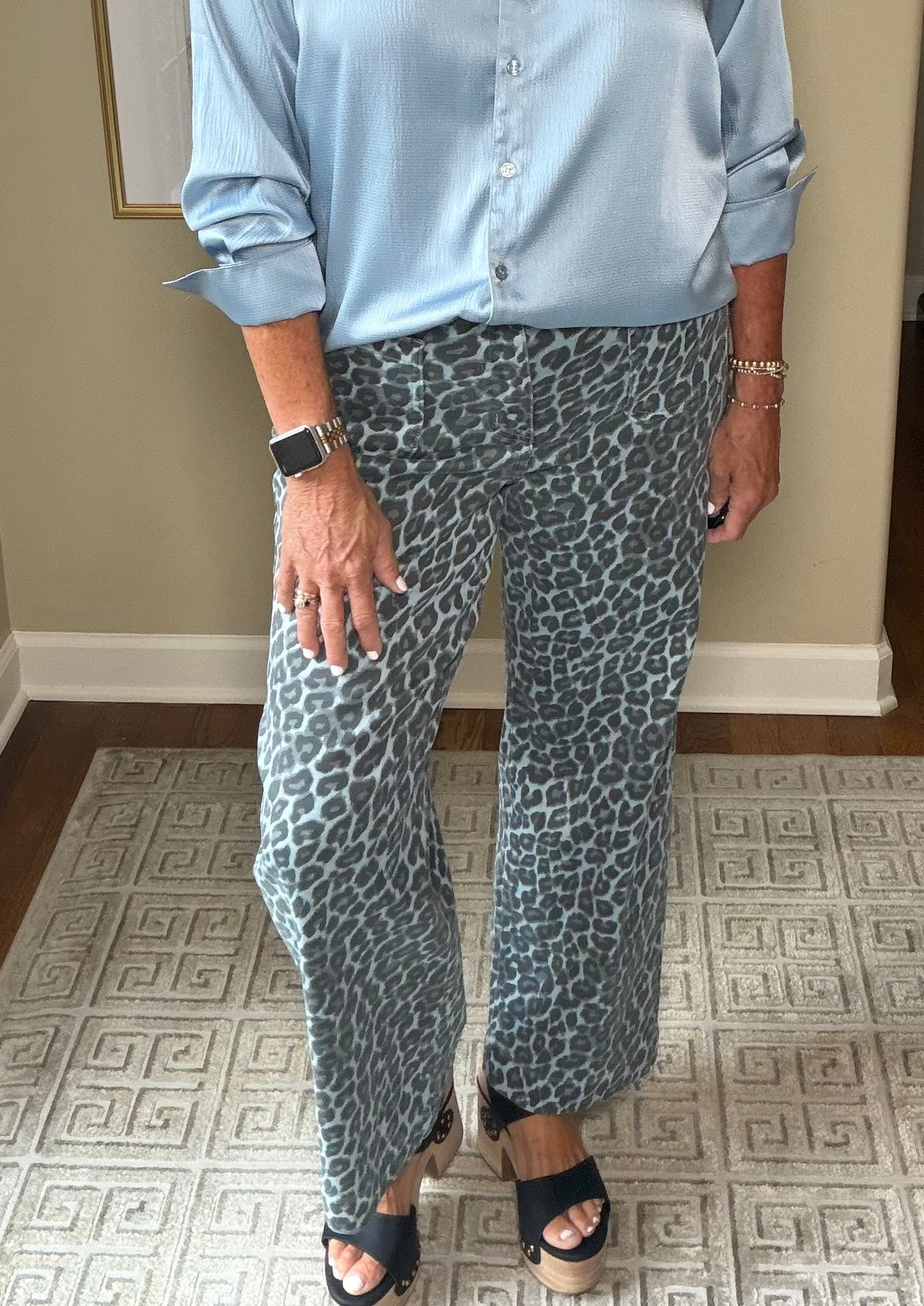APNY Blue Animal Print Jean