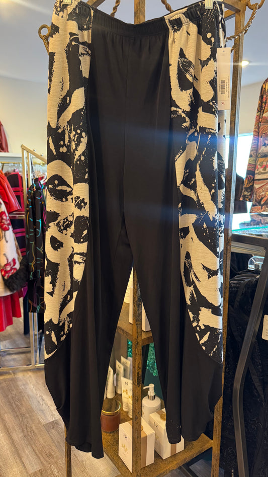 IC Collection Black & ivory Balloon Pant