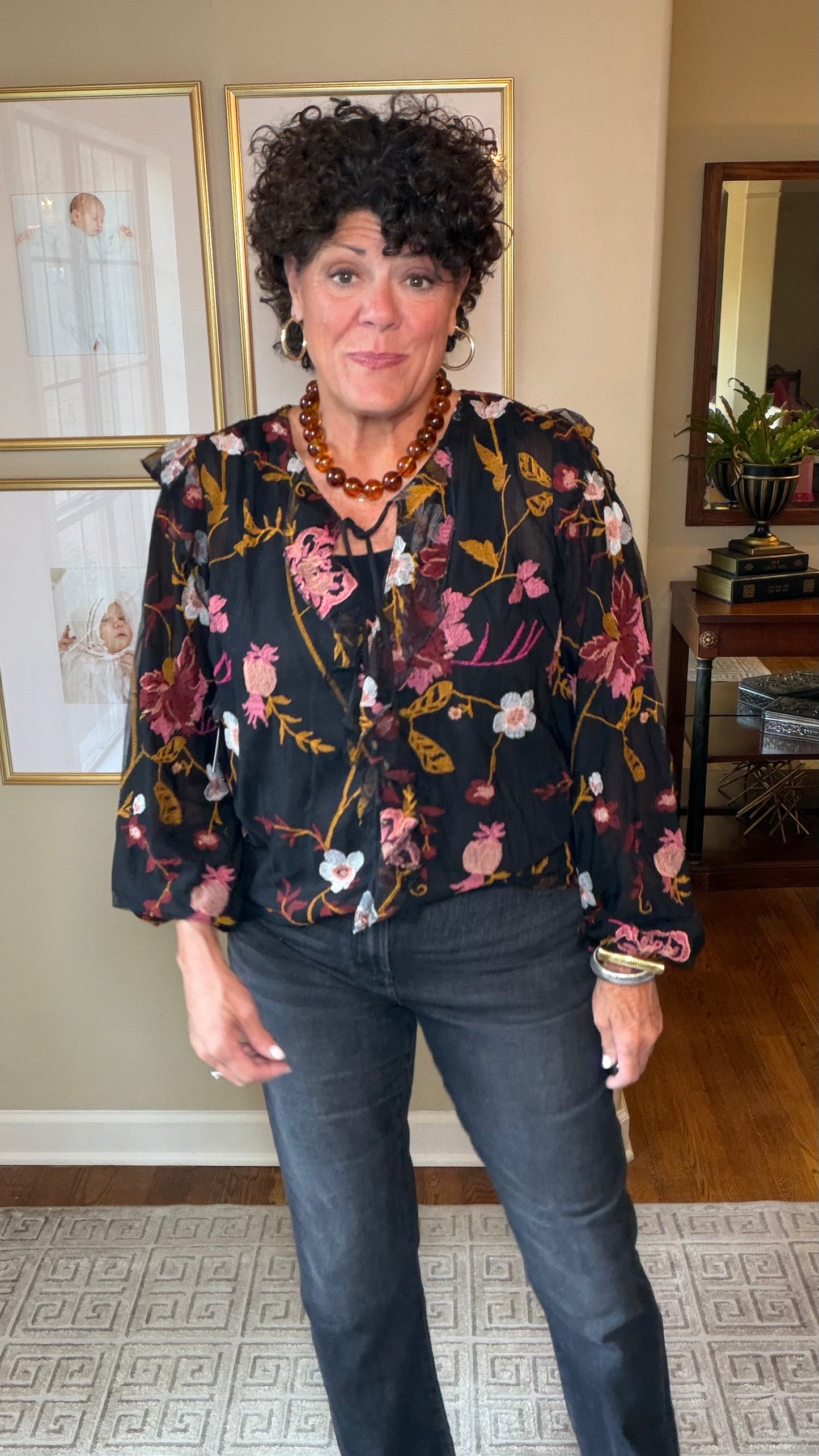Tribal Floral Top