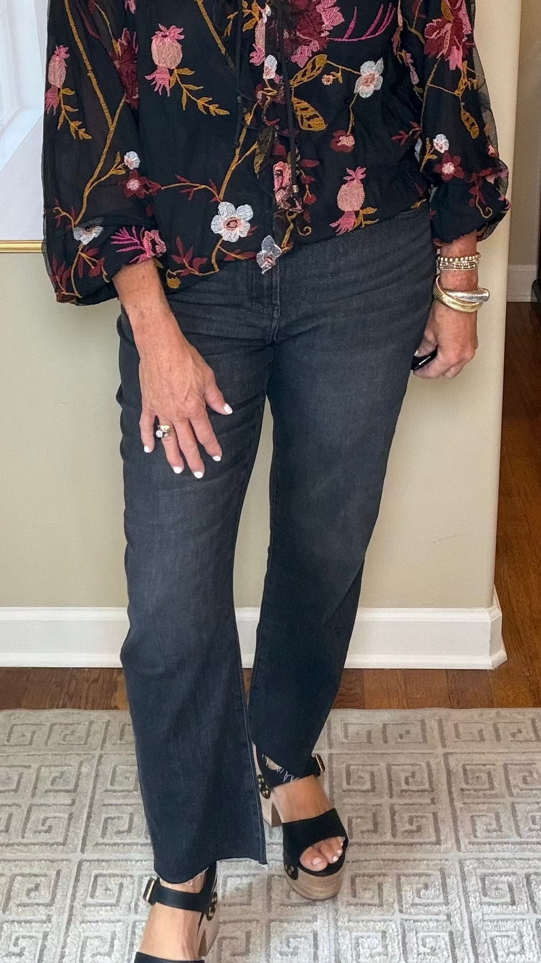 Tribal Sophia Curvy Straight Black Jean