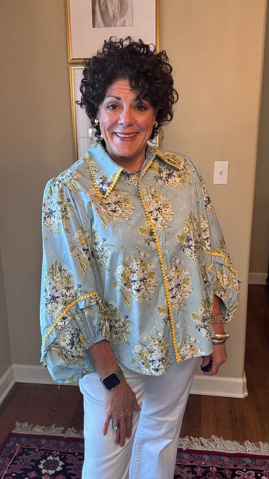 Ivy Jane-Spring Bounty Shirt in Light Blue