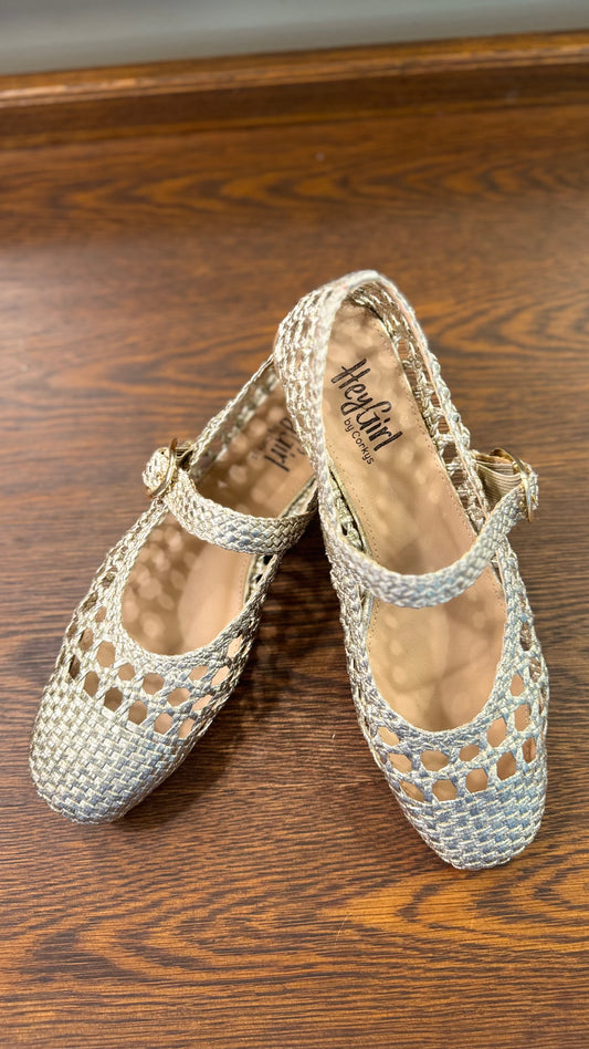 Hey Girl Mixed Feelings Gold Shoe