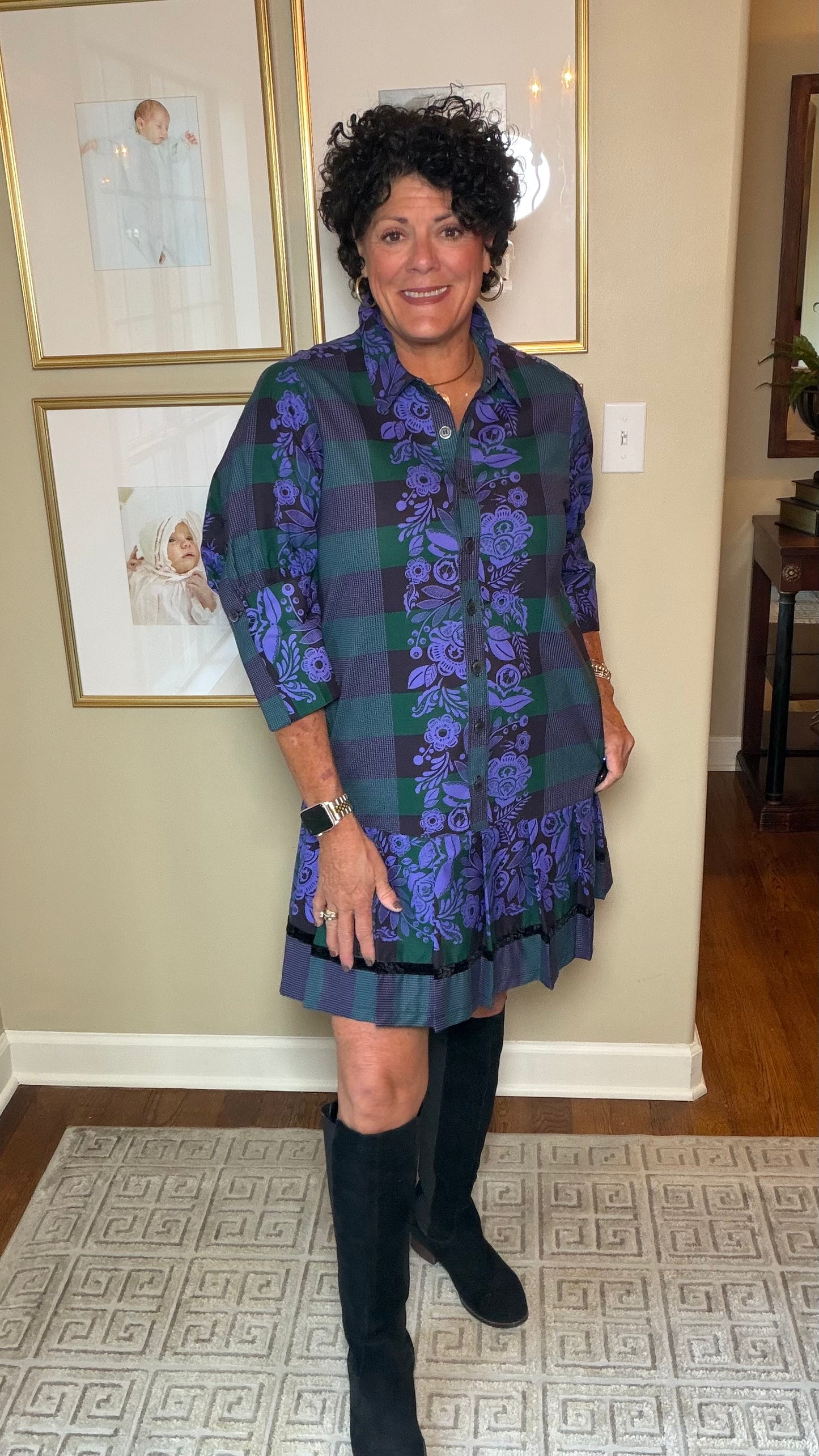 Uncle Frank Pleated Skirt Drop Waist Dress